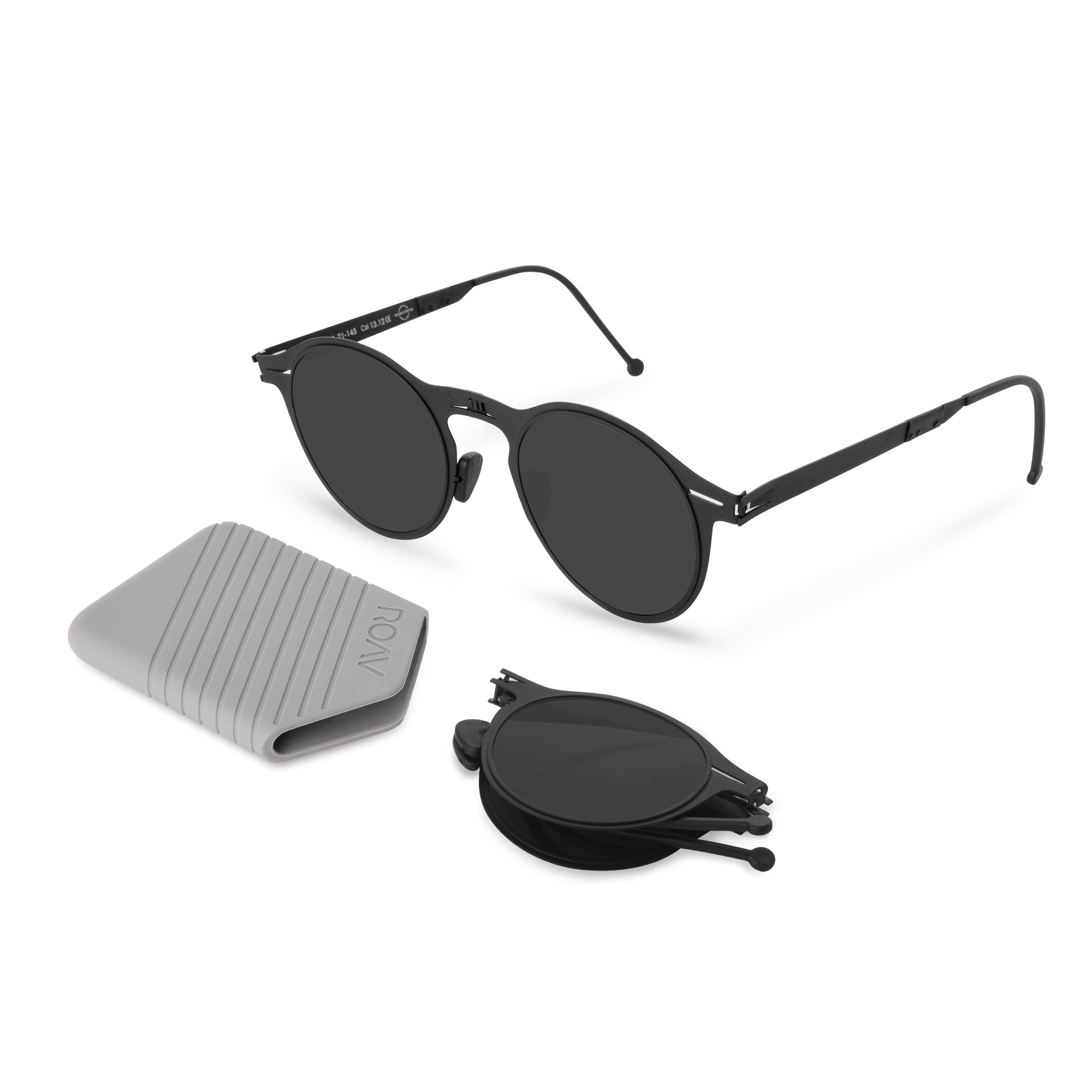 Balto Folding Sunglass 1003 Matte Black / Dark Grey