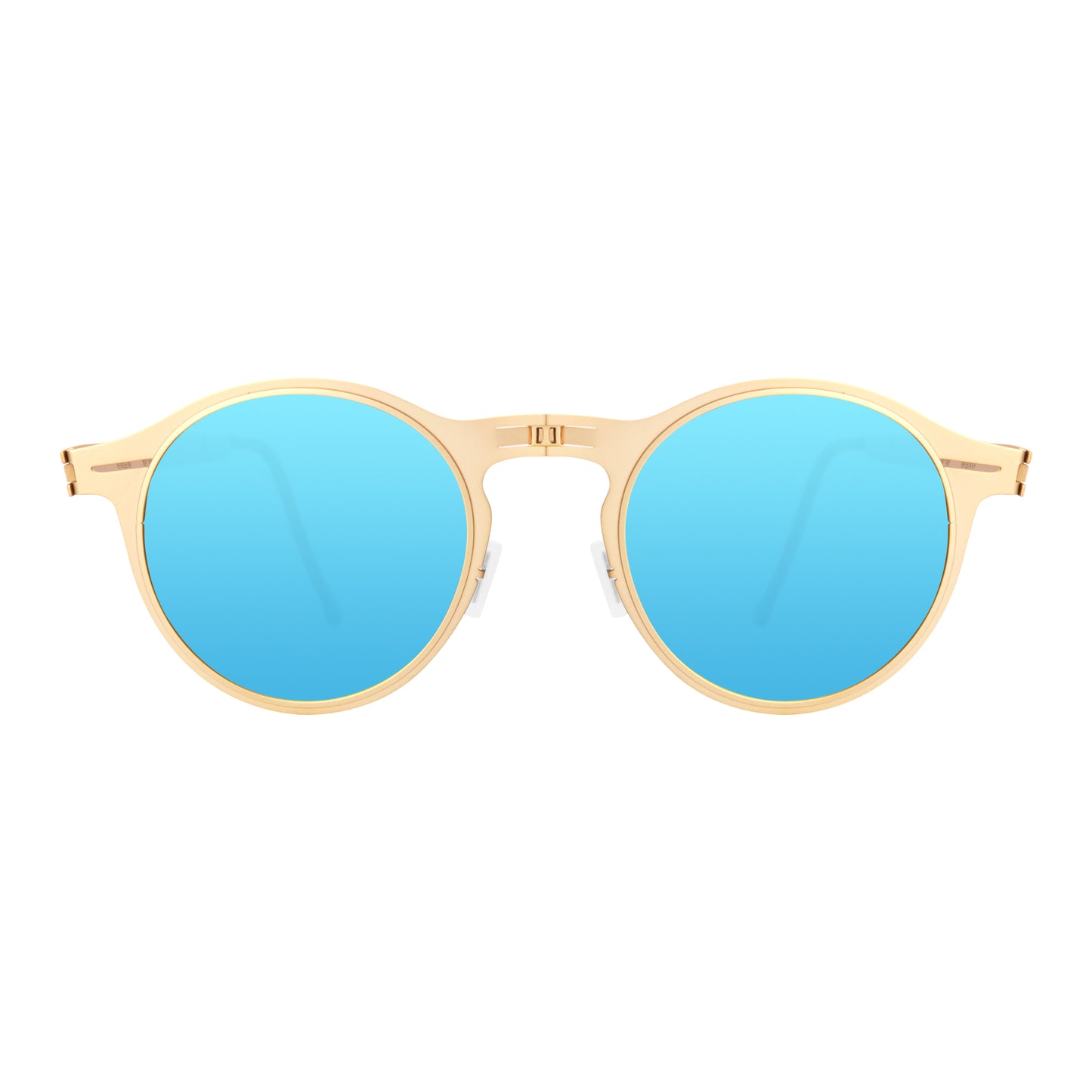 Balto Folding Sunglass 1003 Brush Gold / Blue Mirror