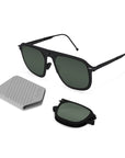 VIRGIL Folding Sunglass 8003 Matte Black / G15