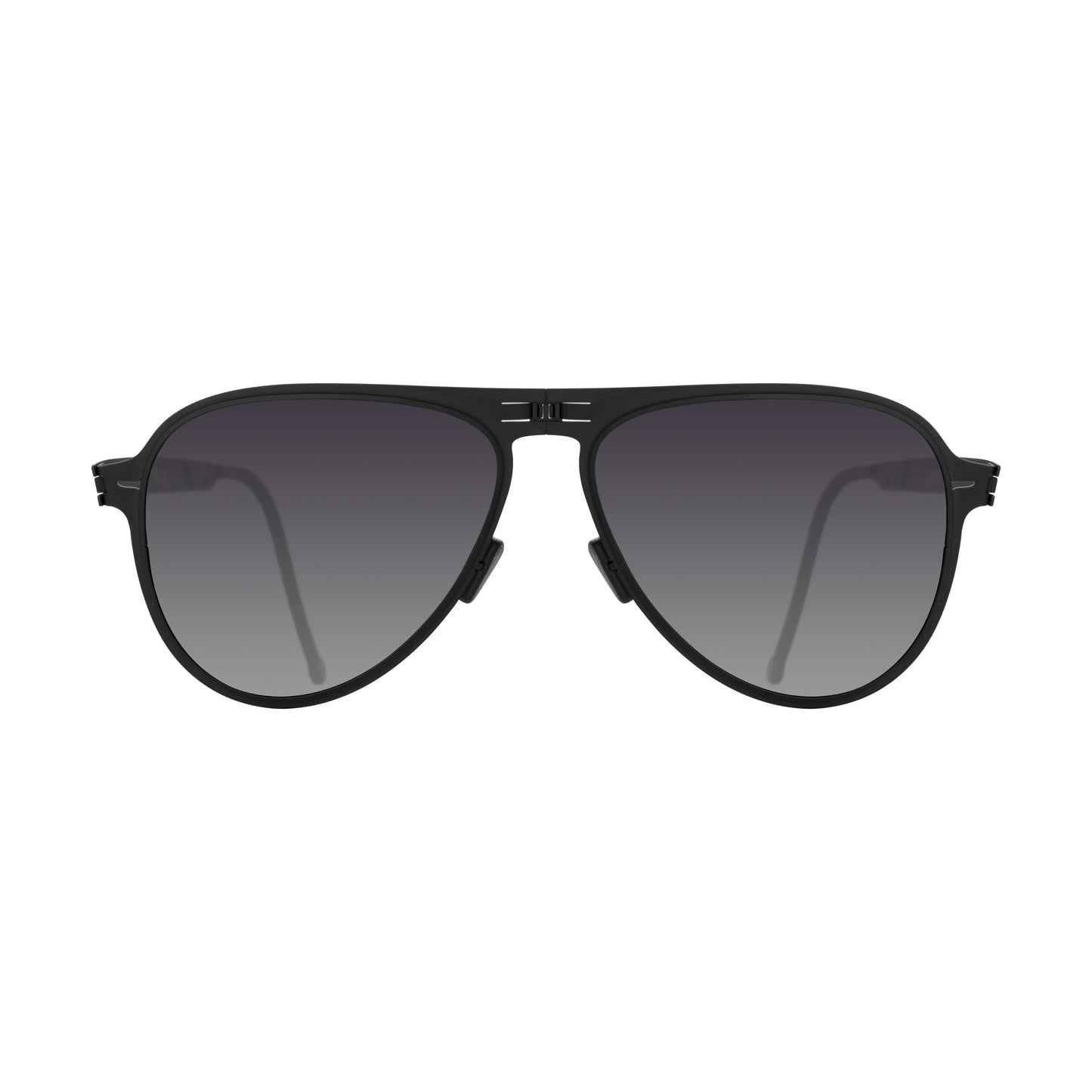ATLAS Folding Sunglass 8101 Matte Black / Grey Gradient