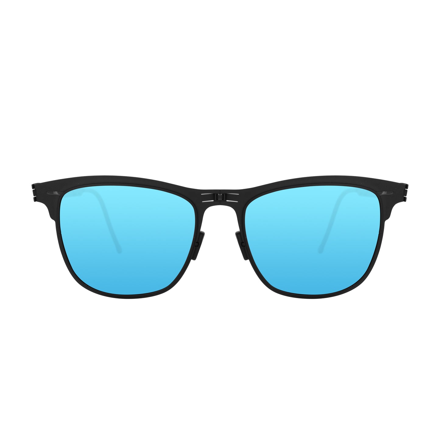JETT Folding Sunglass 8202 Matte Black / Blue Mirror