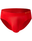 micromodal男士無縫三角內褲 - 紅色