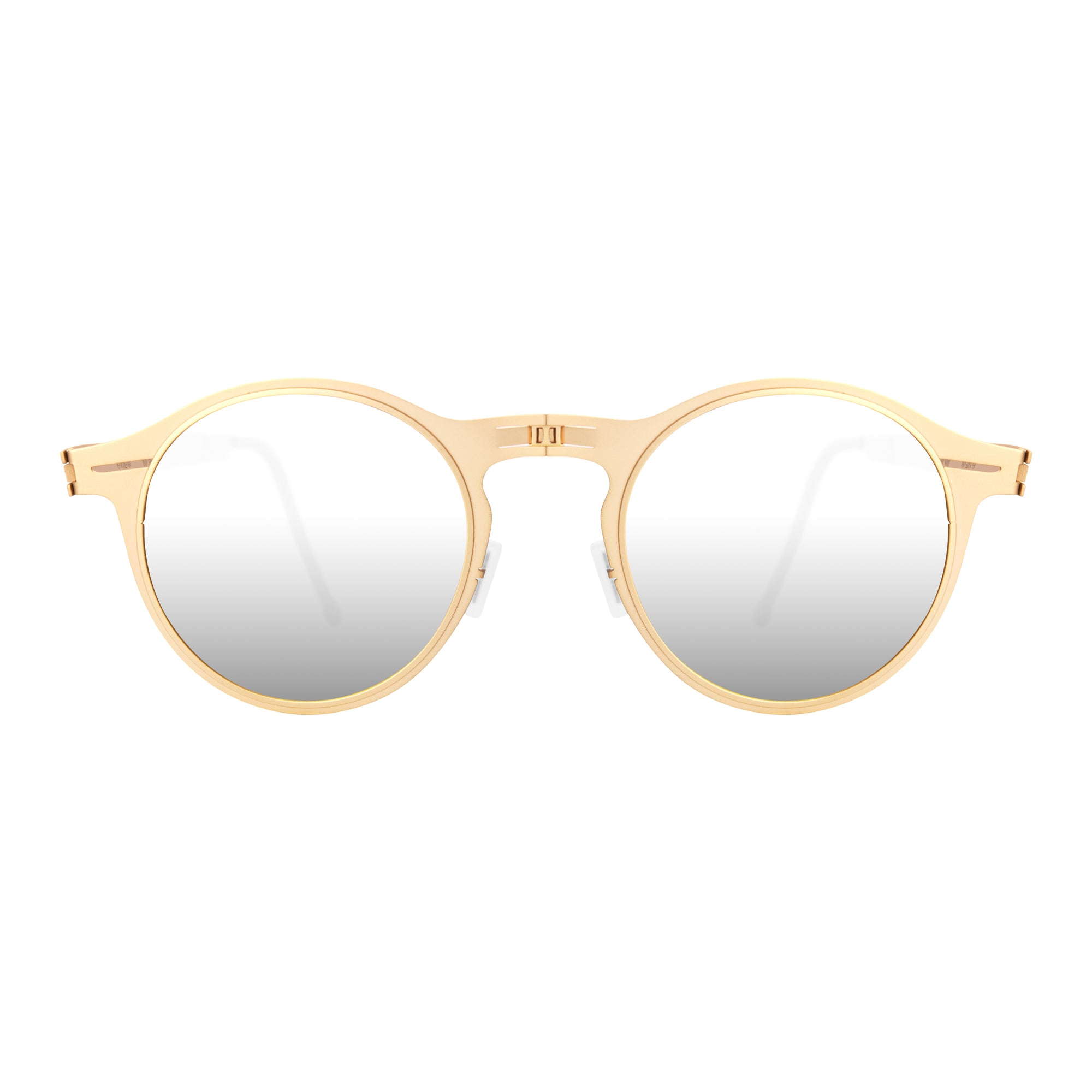 Balto Folding Sunglass 1003 Brush Gold / Silver Mirror