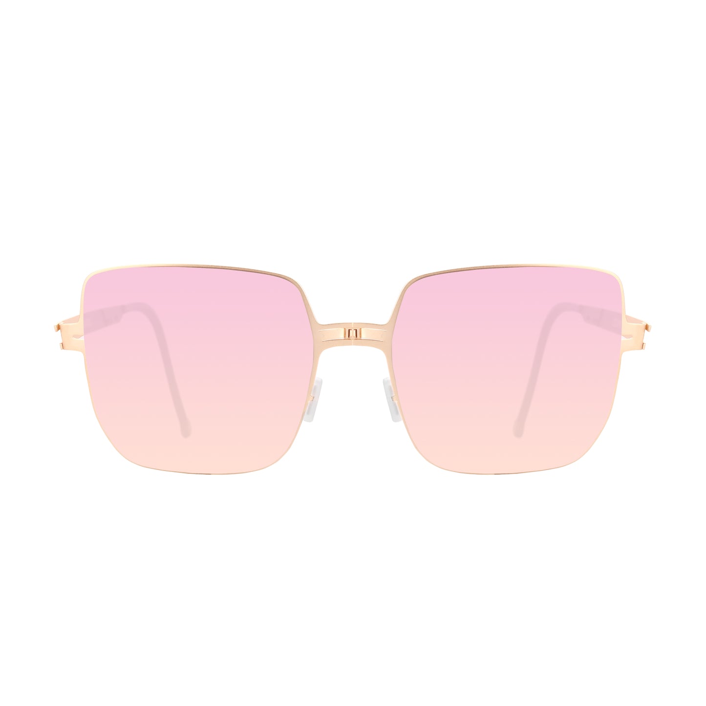 BRIGITTE Folding Sunglass S006 Brush Gold / Pink Mirror
