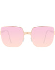 BRIGITTE Folding Sunglass S006 Brush Gold / Pink Mirror