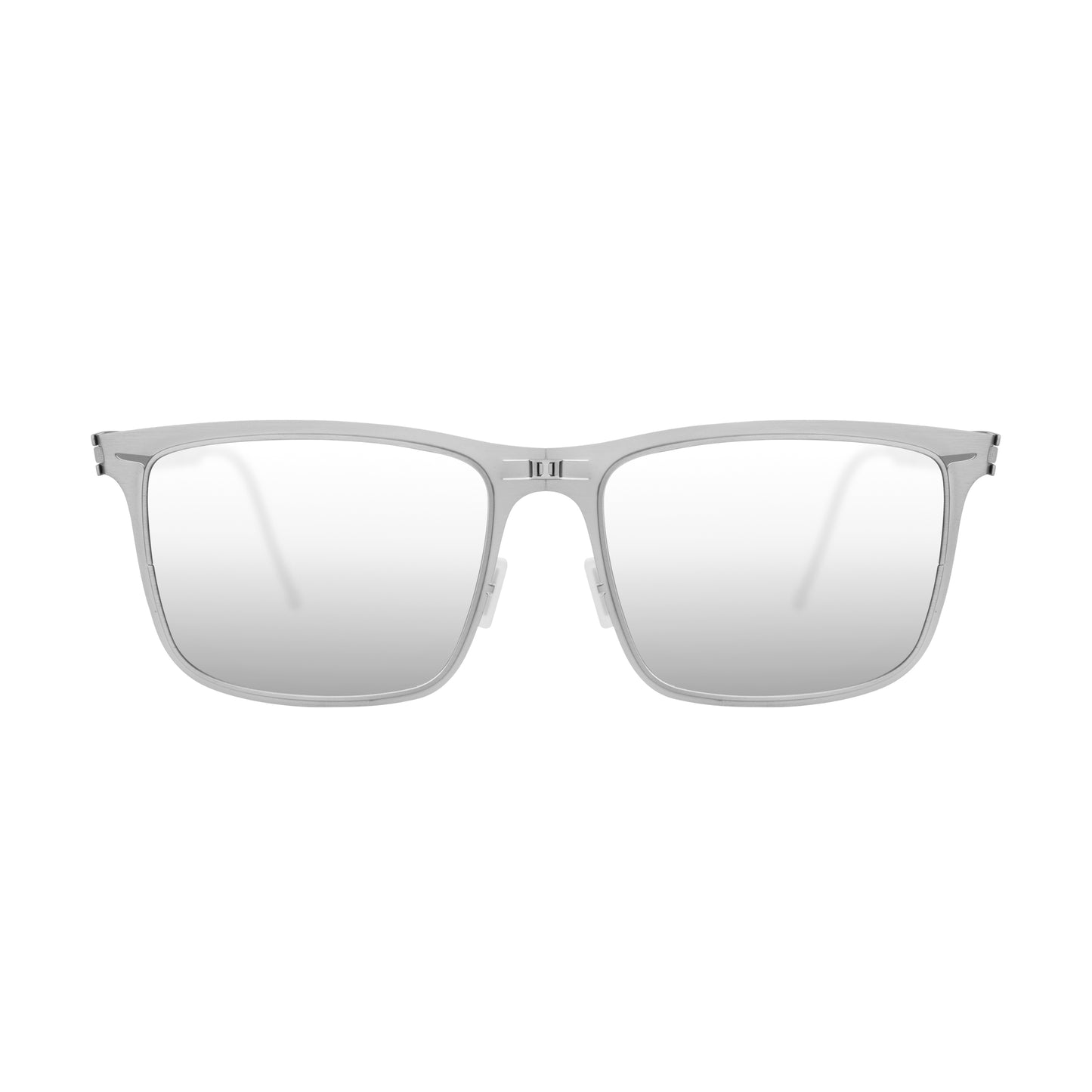 Echo Folding Sunglass 8203 Brush Silver/Silver Mirror
