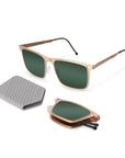 Echo Folding Sunglass 8203 Brush Gold / G15