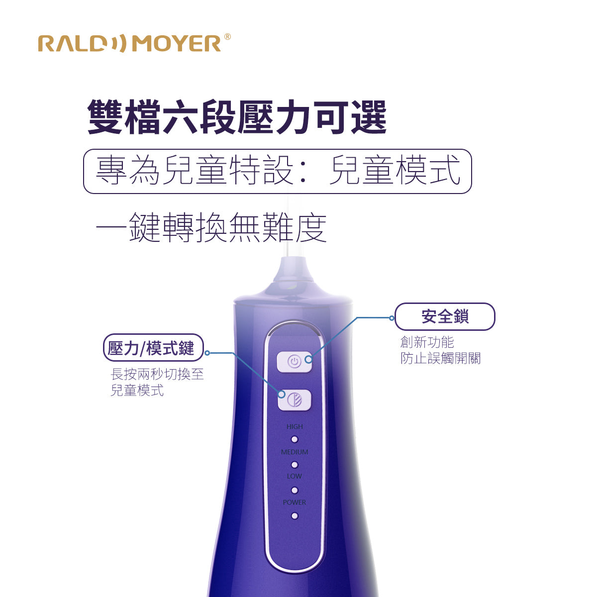 六段變壓AT-120無線型水牙線機