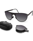 Magnum Folding Sunglass Z004 Matte Black / Grey Gradient