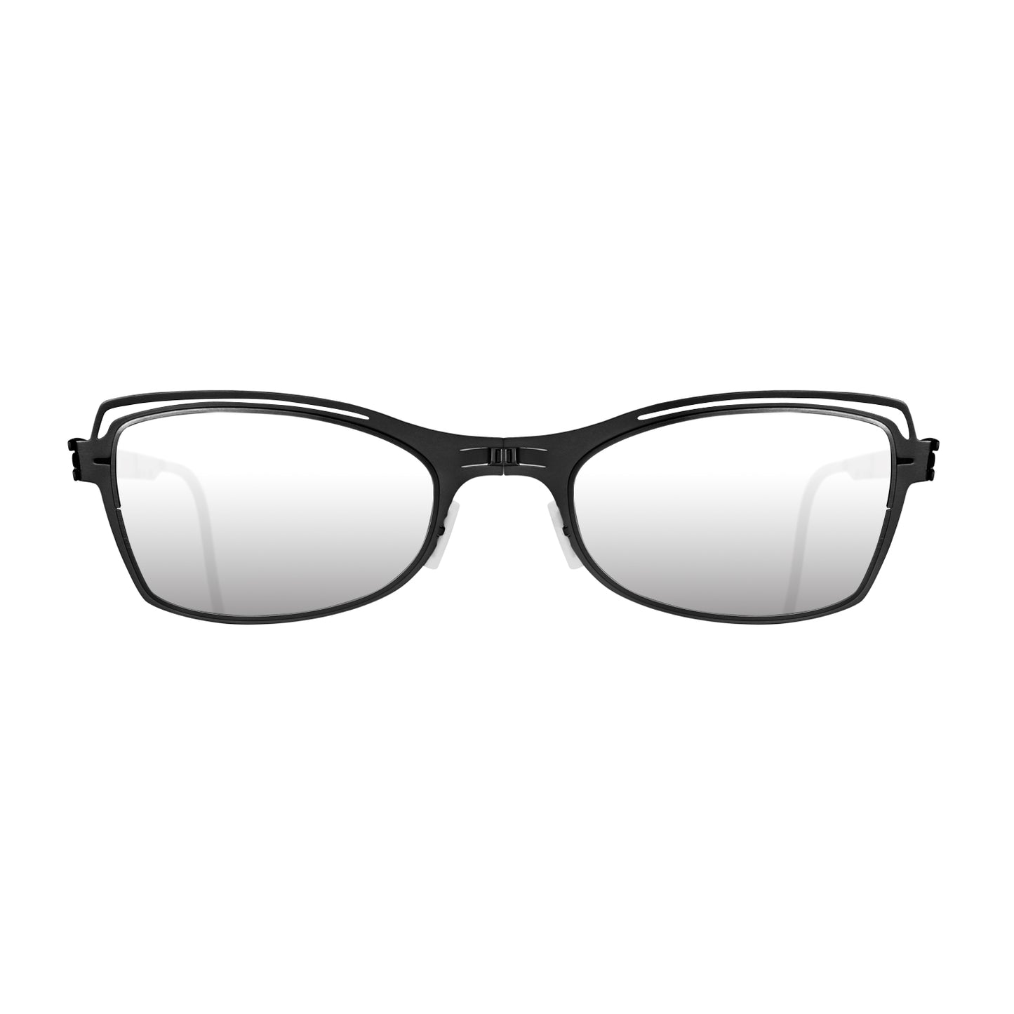 Penelope Folding Sunglass 5004 Matte Black / Silver Mirror
