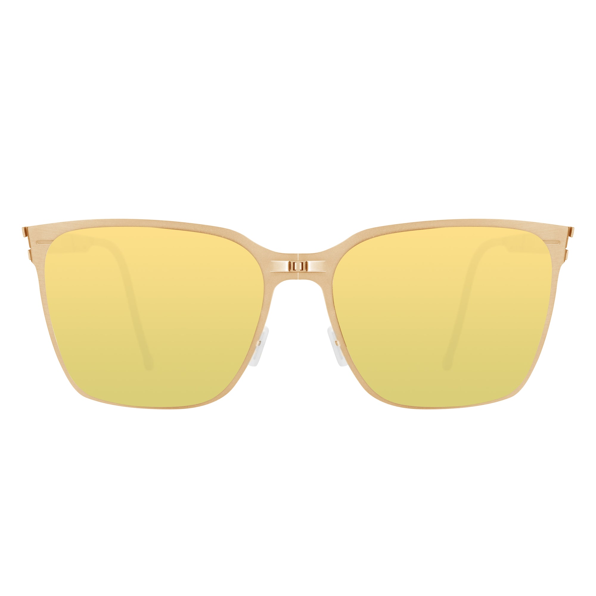 AUDREY Folding Sunglass SS002 Brush Gold / Copper Mirror