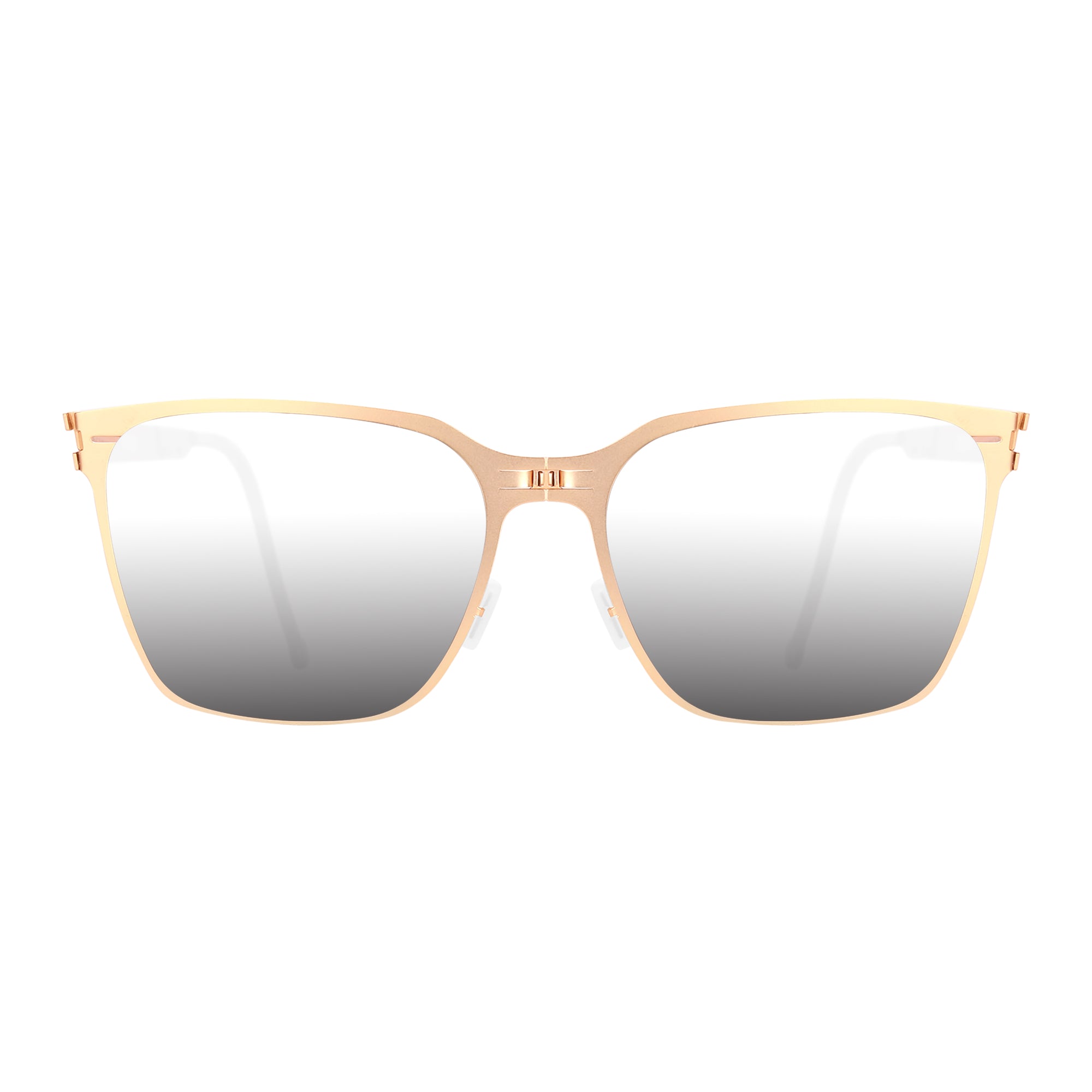 AUDREY Folding Sunglass SS002 Brush Gold / Silver Mirror