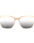 AUDREY Folding Sunglass SS002 Brush Gold / Silver Mirror