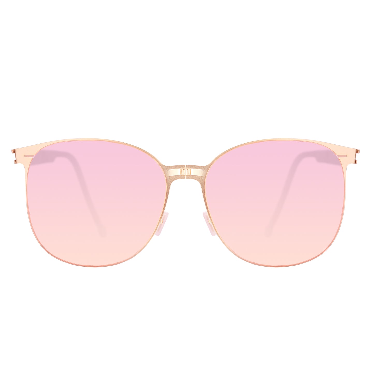 CHARLIZE Folding Sunglass SS009 Brush Gold / Pink Mirror