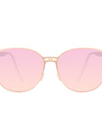 CHARLIZE Folding Sunglass SS009 Brush Gold / Pink Mirror