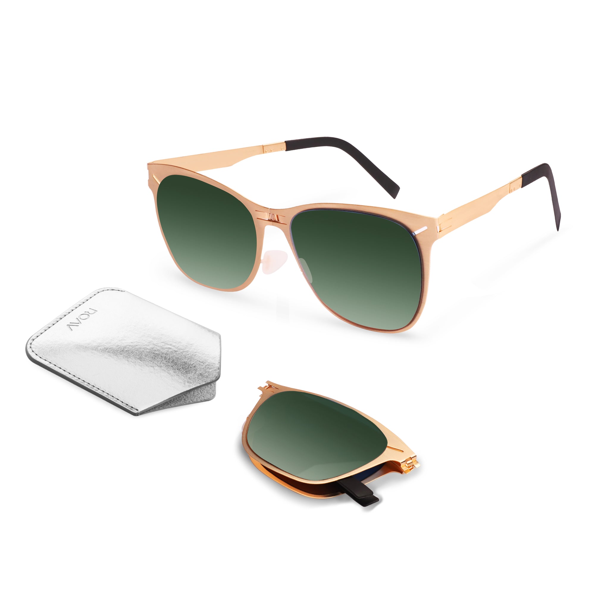 Bond Folding Sunglass SS013 Brush Gold / G15 Gradient