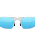 Arrow Folding Sunglass Z001 Brush Silver / Blue Mirror