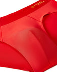 micromodal男士無縫三角內褲 - 紅色
