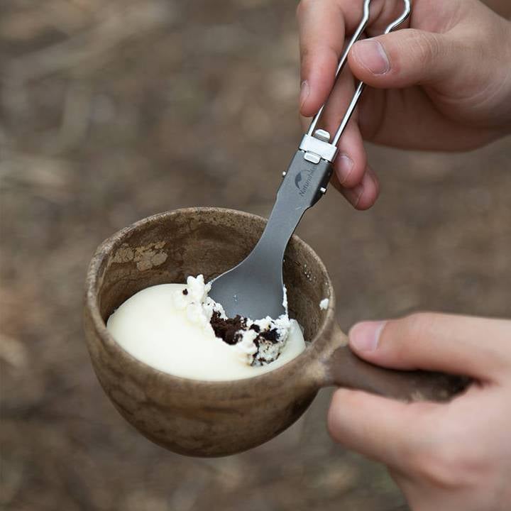 C001 鈦合金折疊餐具(勺) Titanium Alloy Outdoor Travel Folding Tableware - Spoon