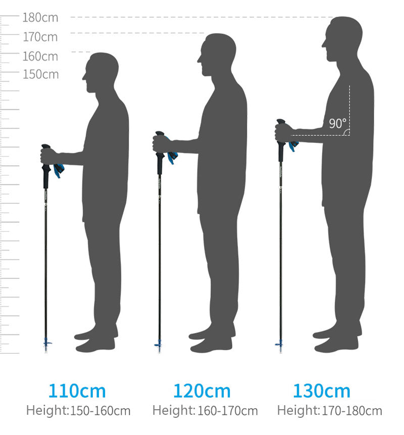 ST08 輕量碳纖維4節Z行山杖 (120cm) - 藍色 4-Node All Carbon Folding Trekking Pole (Blue) / 120cm