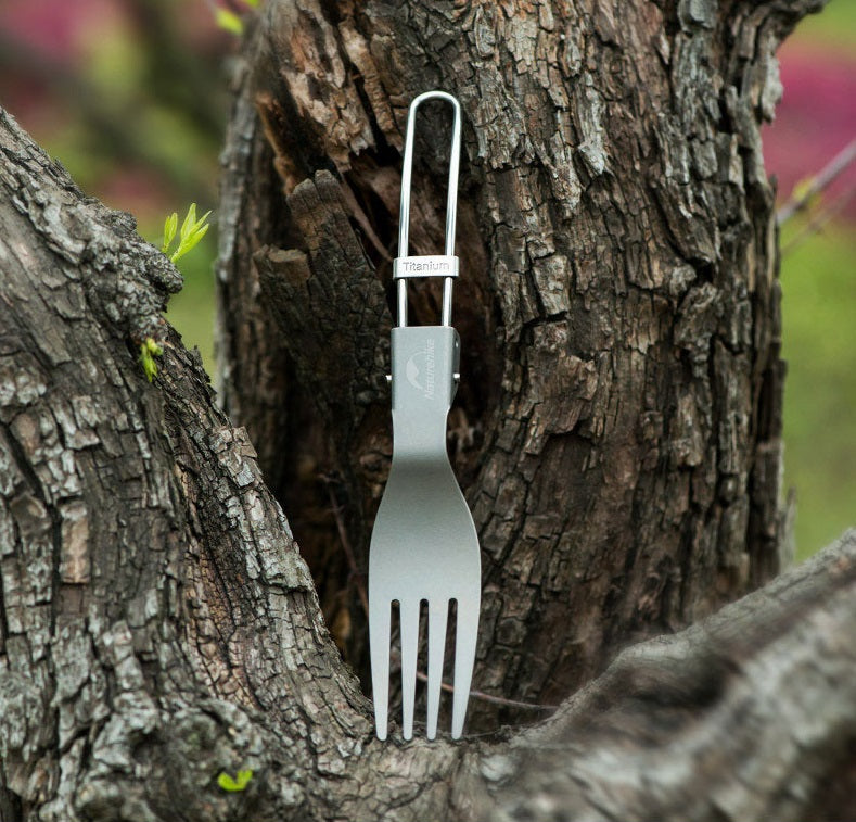 C001 鈦合金折疊餐具(叉) Titanium Alloy Outdoor Travel Folding Tableware - Fork