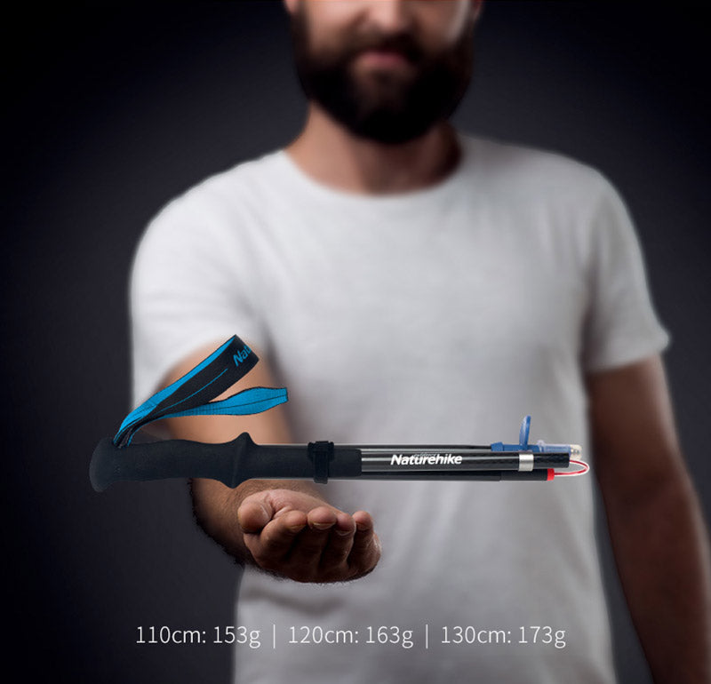 ST08 輕量碳纖維4節Z行山杖 (120cm) - 藍色 4-Node All Carbon Folding Trekking Pole (Blue) / 120cm