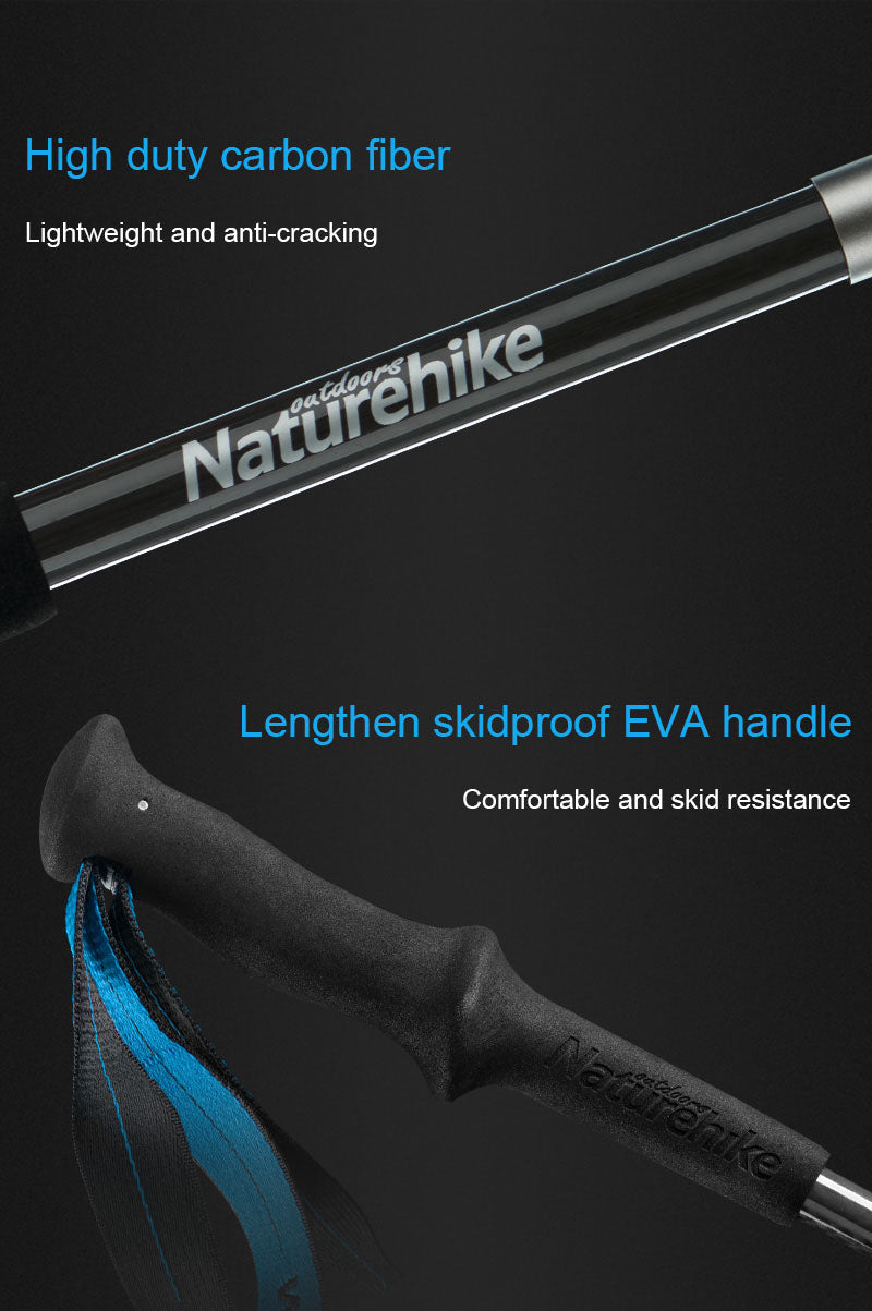 ST08 輕量碳纖維4節Z行山杖 (120cm) - 藍色 4-Node All Carbon Folding Trekking Pole (Blue) / 120cm