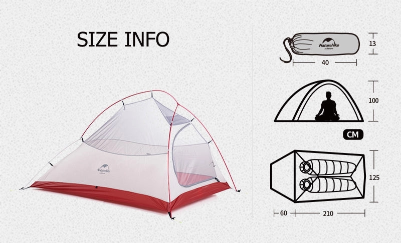 CloudUp2 210T 1-2人牛津布鋁桿輕型帳篷(附墊) Oxford Fabric Aluminum Pole Lightweight Tent with Mat