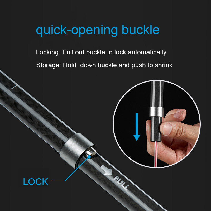 ST08 輕量碳纖維4節Z行山杖 (120cm) - 藍色 4-Node All Carbon Folding Trekking Pole (Blue) / 120cm