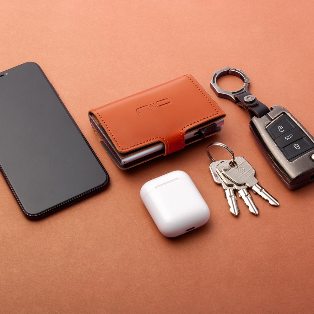 RFID Slide Mini Wallet ‧防刮牛皮 RFID小銀包型卡片盒