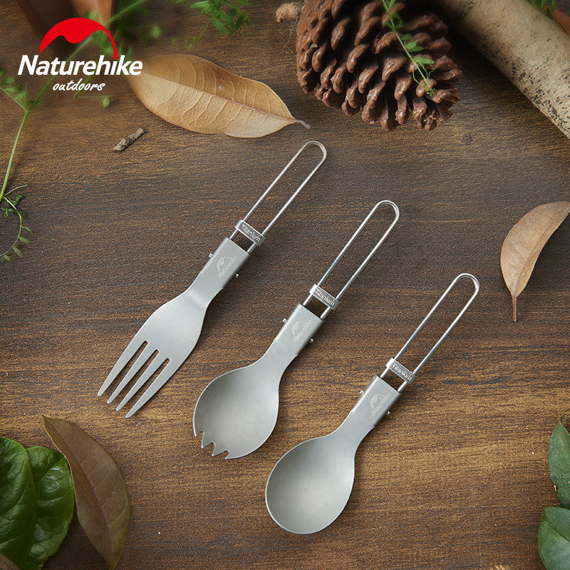 C001 鈦合金折疊餐具(叉) Titanium Alloy Outdoor Travel Folding Tableware - Fork