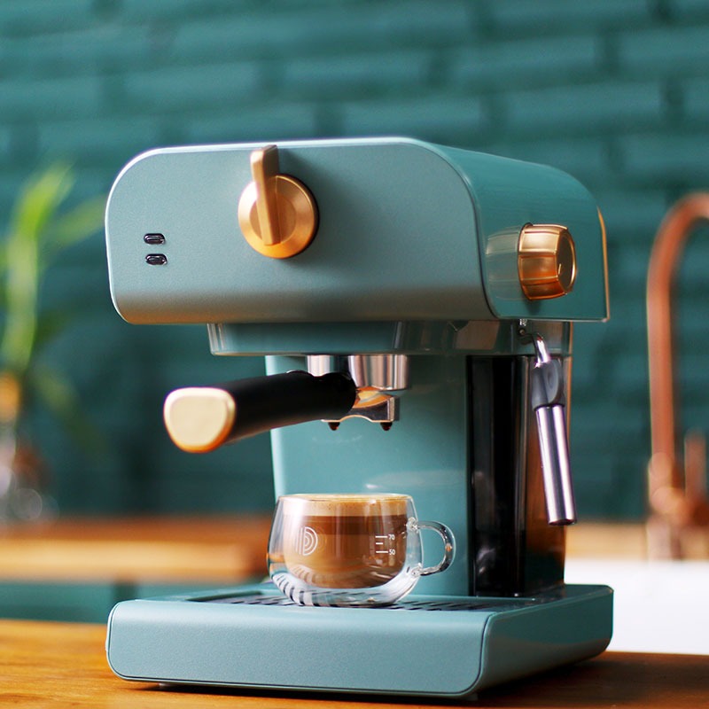 拉花‧奶泡‧自製‧在家‧享受生活‧PE3320復古意式半自動咖啡機