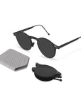 Balto Folding Sunglass 1003 Matte Black / Dark Grey