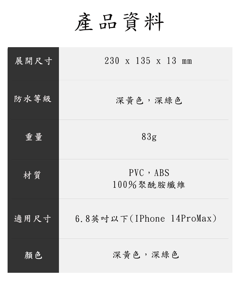 IPX8防水電話袋 CNK2300BS015