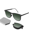 Lennox Folding Sunglass 8002 Matte Black / G15