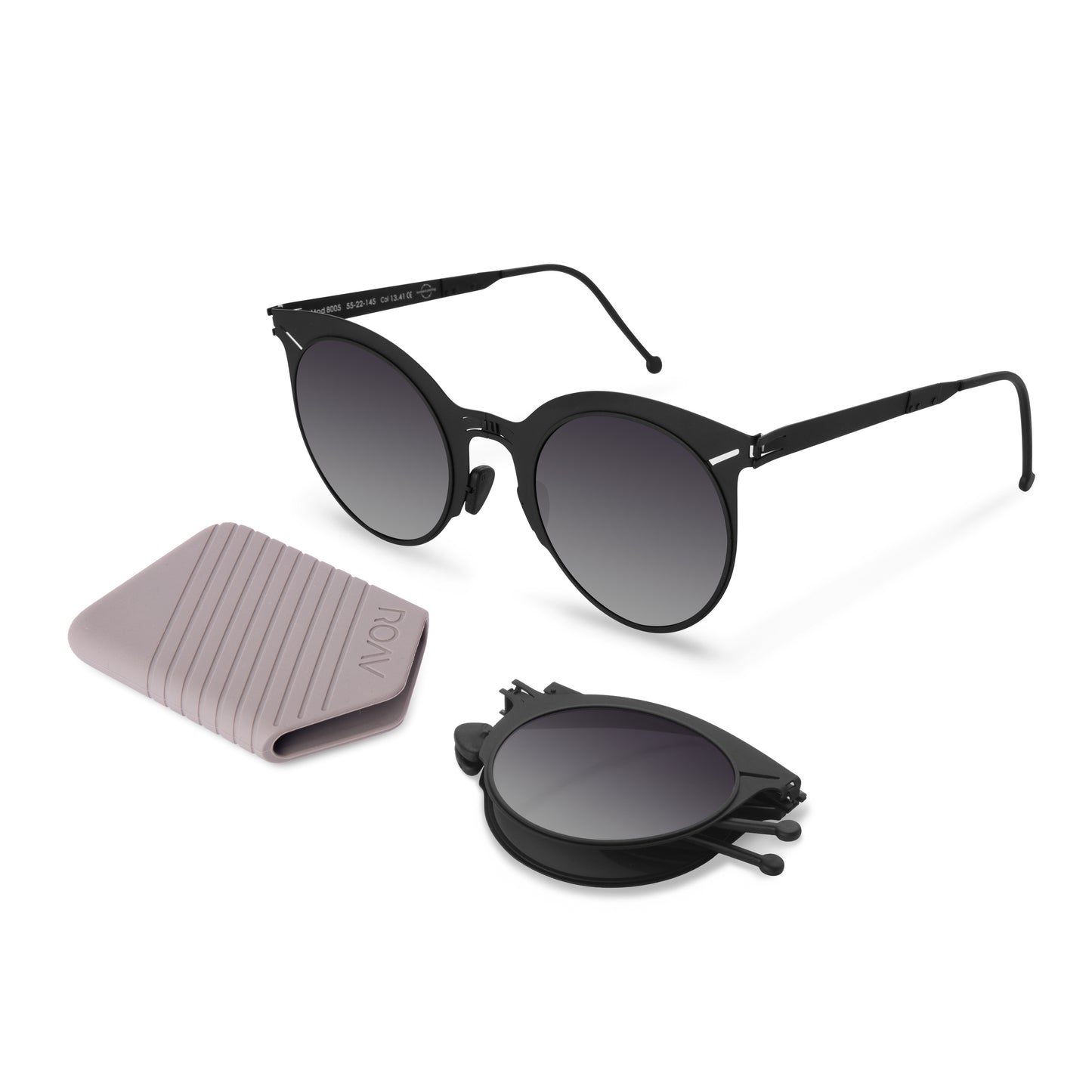 Zuma Folding Sunglass 8005 Black / Grey Gradient