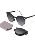 Zuma Folding Sunglass 8005 Black / Grey Gradient