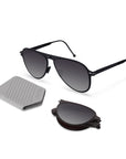 ATLAS Folding Sunglass 8101 Matte Black / Grey Gradient