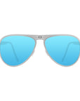 ATLAS Folding Sunglass 8101 Brush Silver / Blue Mirror