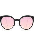 Jane Folding Sunglass 8106 Matte Black / Pink Mirror