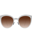Jane Folding Sunglass 8106 Brush Silver / Brown Gradient