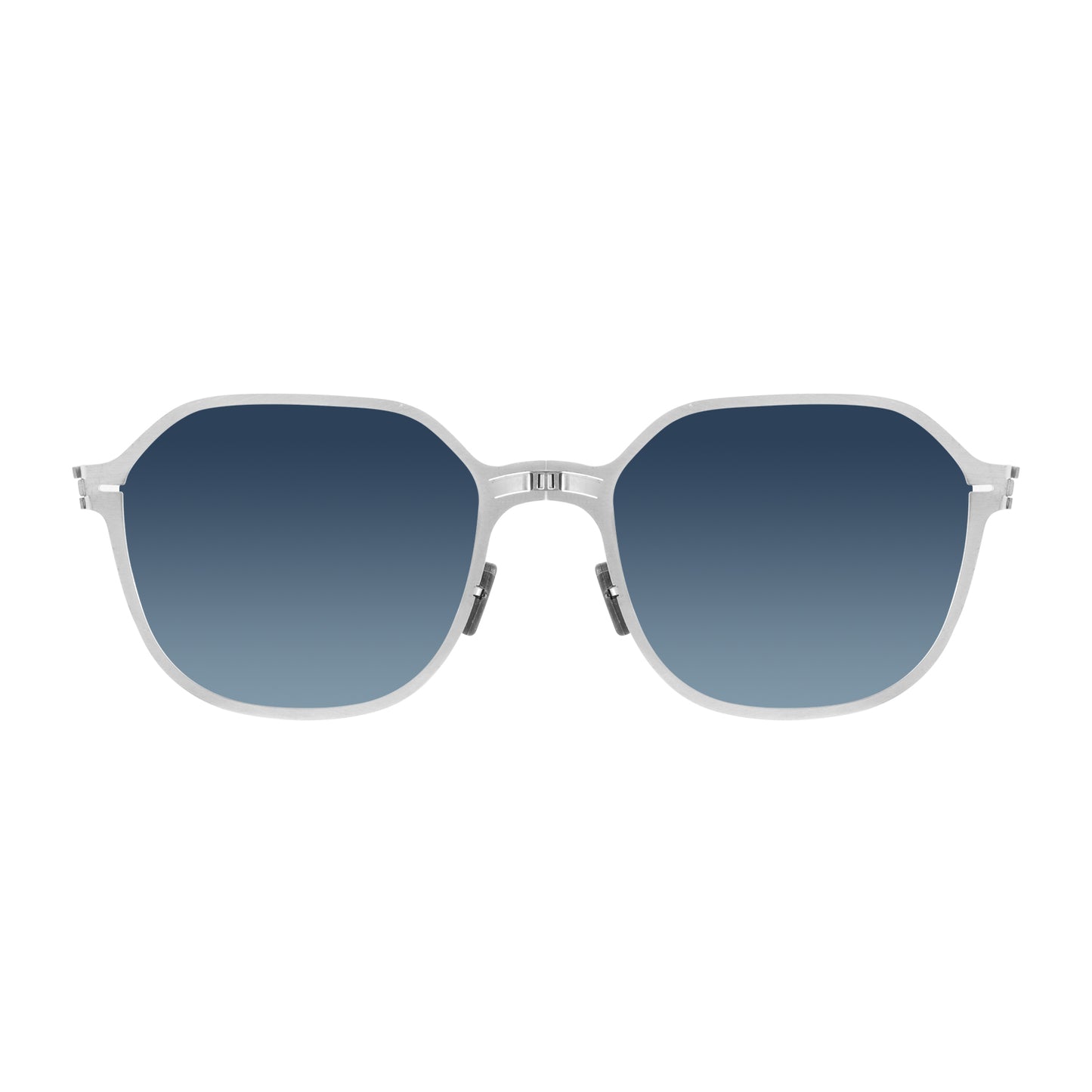 DEAN Folding Sunglass 8109 Brush Silver / Blue Gradient