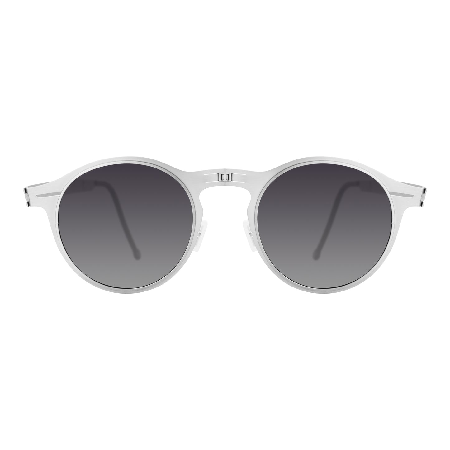 Balto Folding Sunglass 1003 Brush Sliver / Grey Gradien