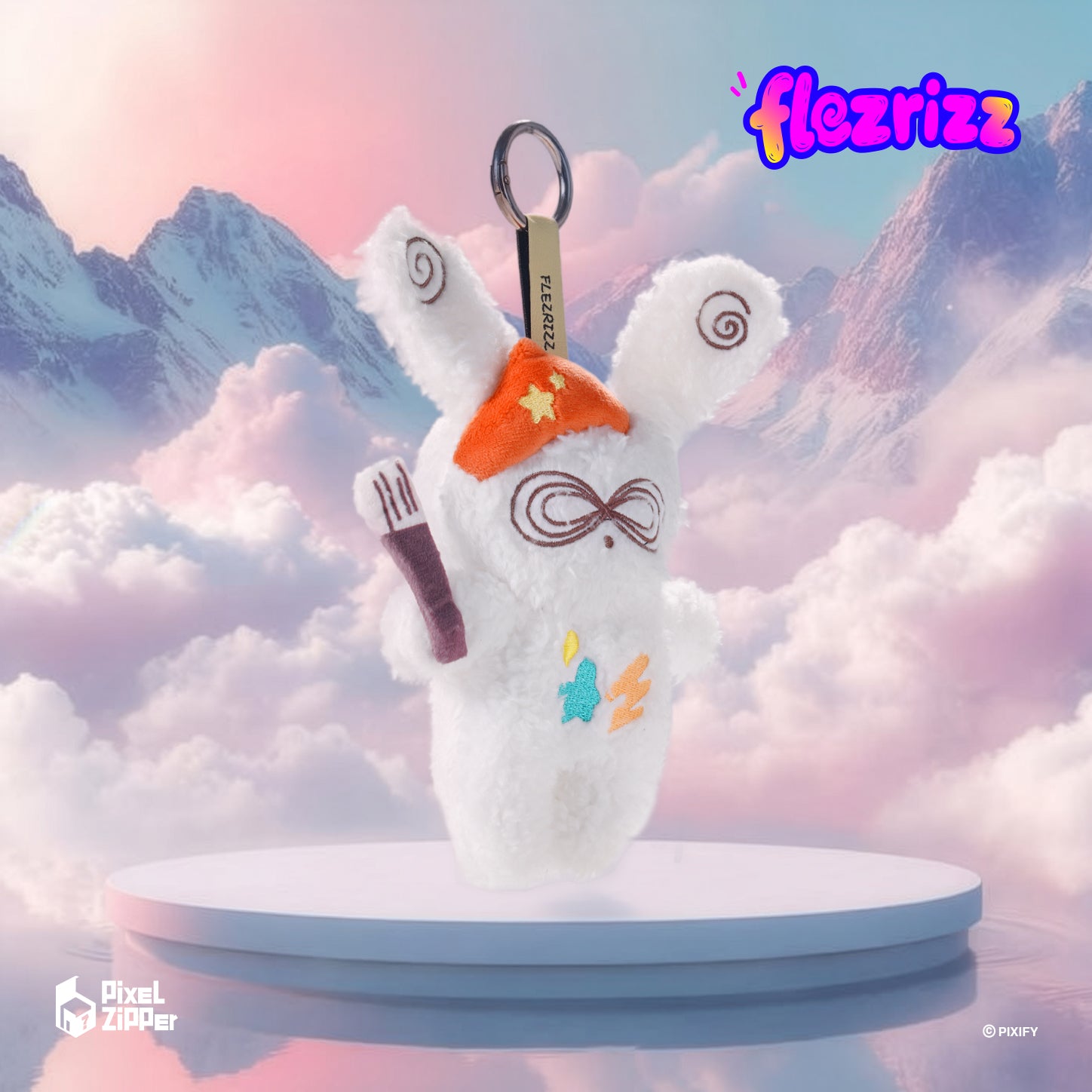 Pixel Zipper - Flezrizz 毛絨掛件盲盒 🐰 日系潮玩鎖匙扣 收藏送禮首選(1件隨機款)