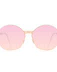 INGRID Folding Sunglass SS007 Brush Gold / Pink Mirror