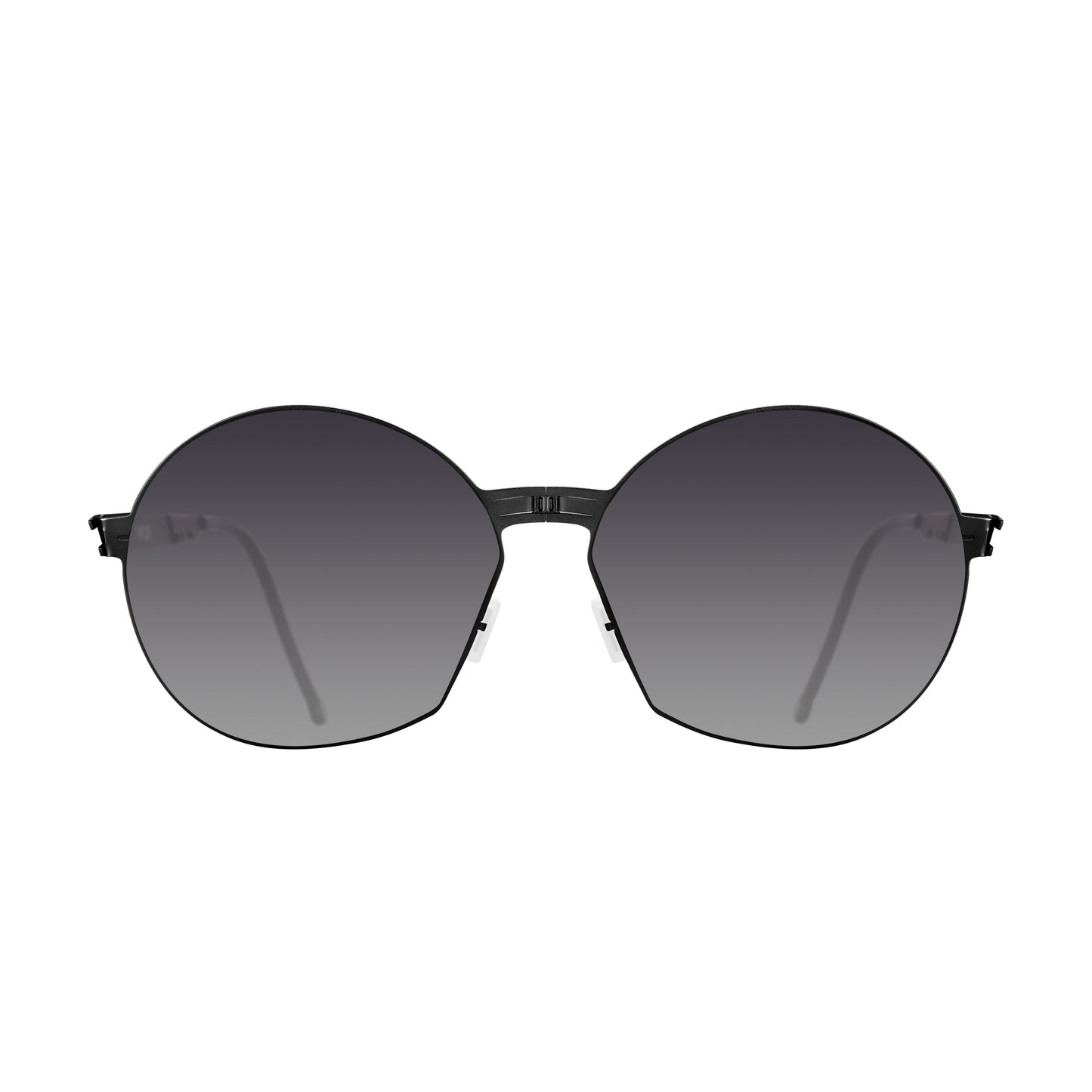 INGRID Folding Sunglass SS007 Matte Black / Grey Gradient