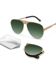 Orville Folding Sunglass SS014 Brush Gold / G15 Gradient