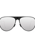 Orville Folding Sunglass SS014 Matte Black / Silver Mirror