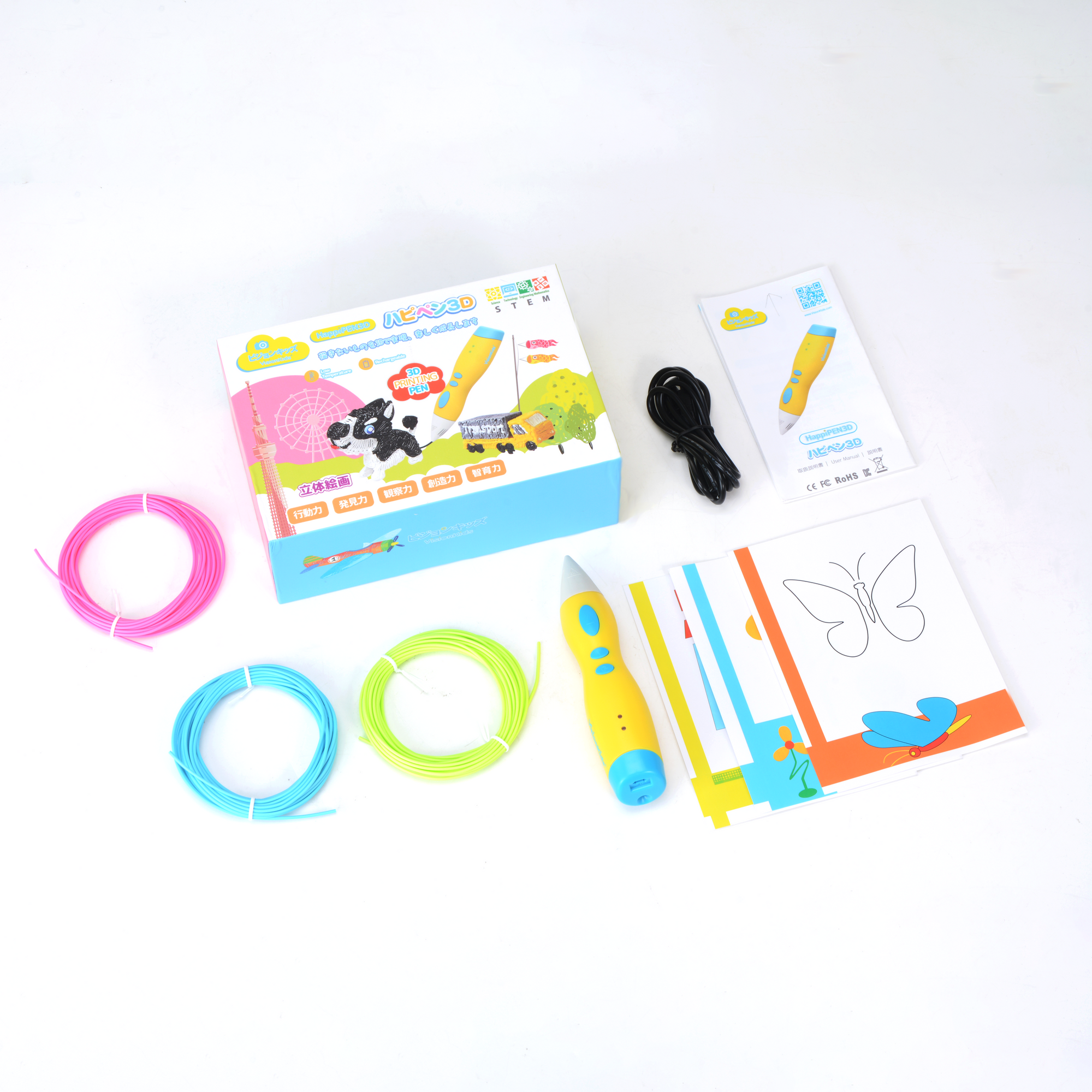 VisionKids HappiPEN3D 兒童 3D 列印筆 立體繪畫 STEM 創意玩具