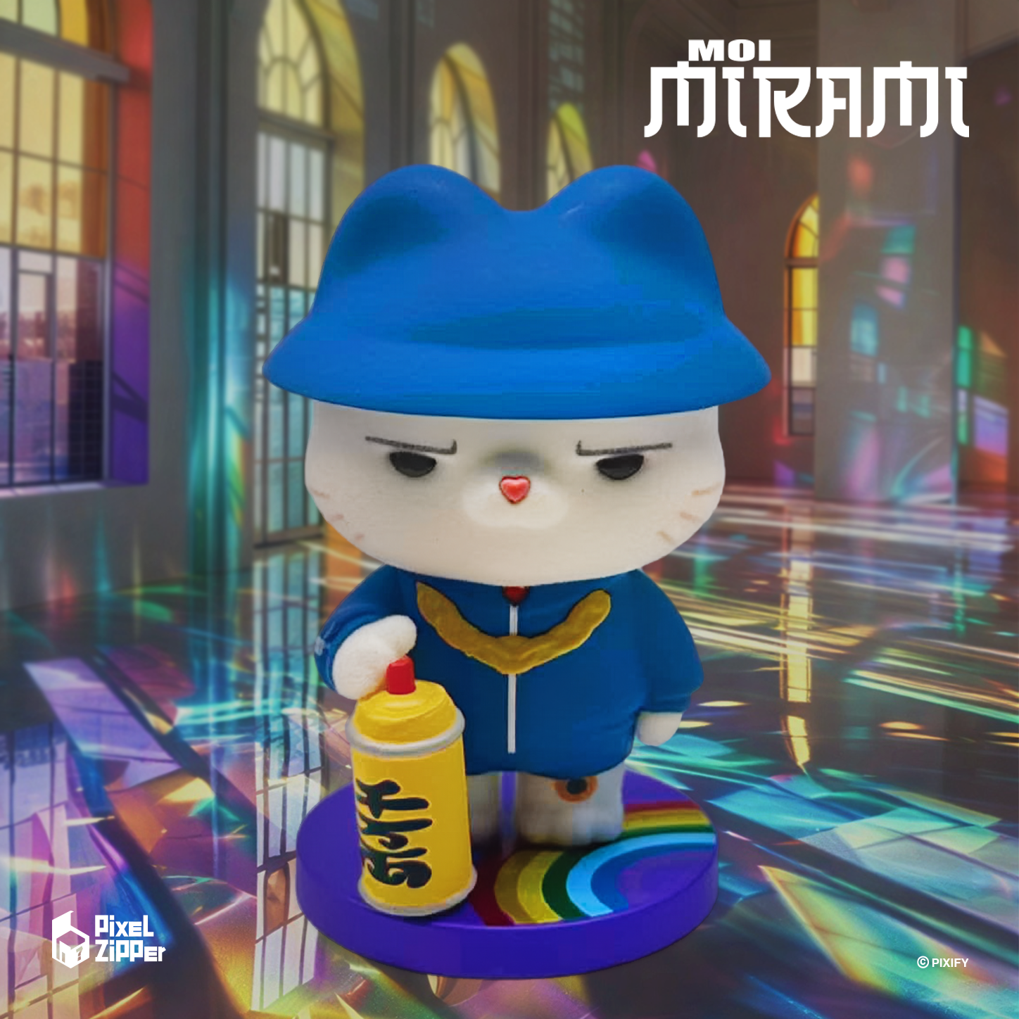 Pixel Zipper - Moi Mirami 新時代招財貓盲盒手辦